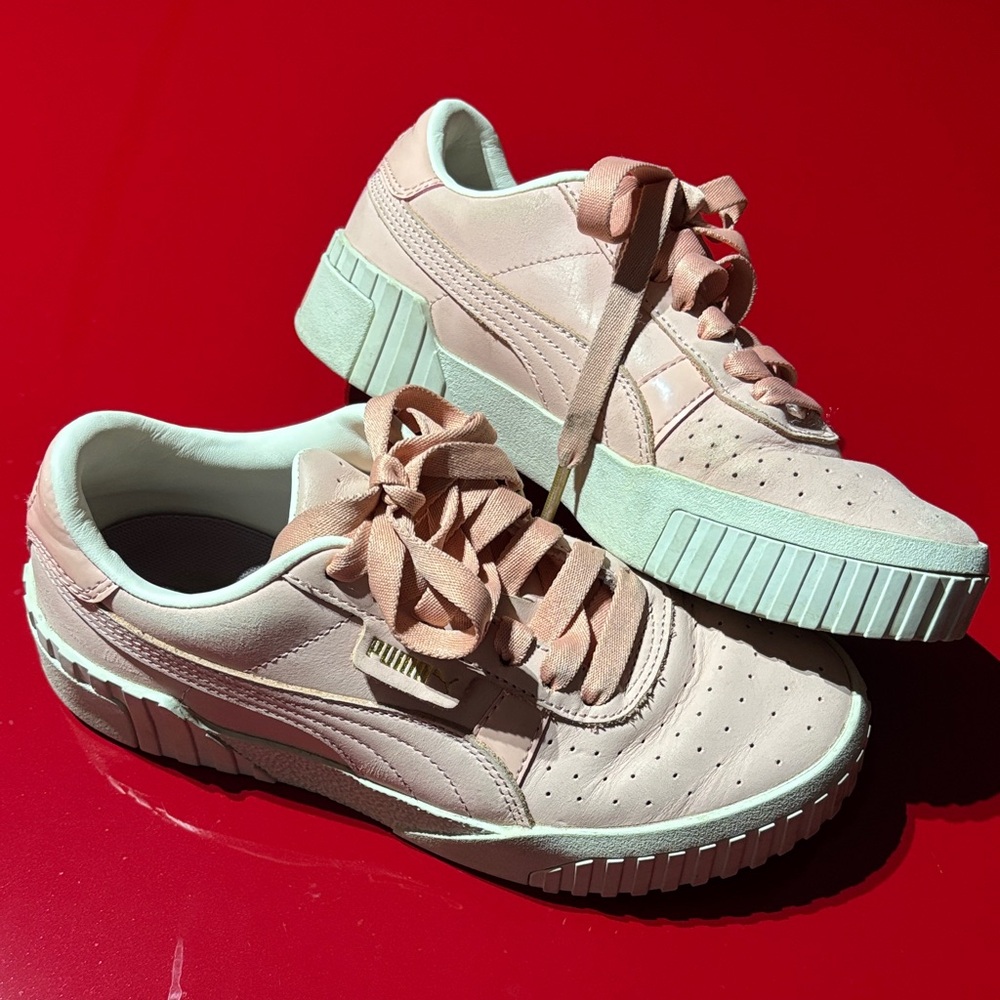 Puma Women's Pink Cali Nubuck 6 Sneakers